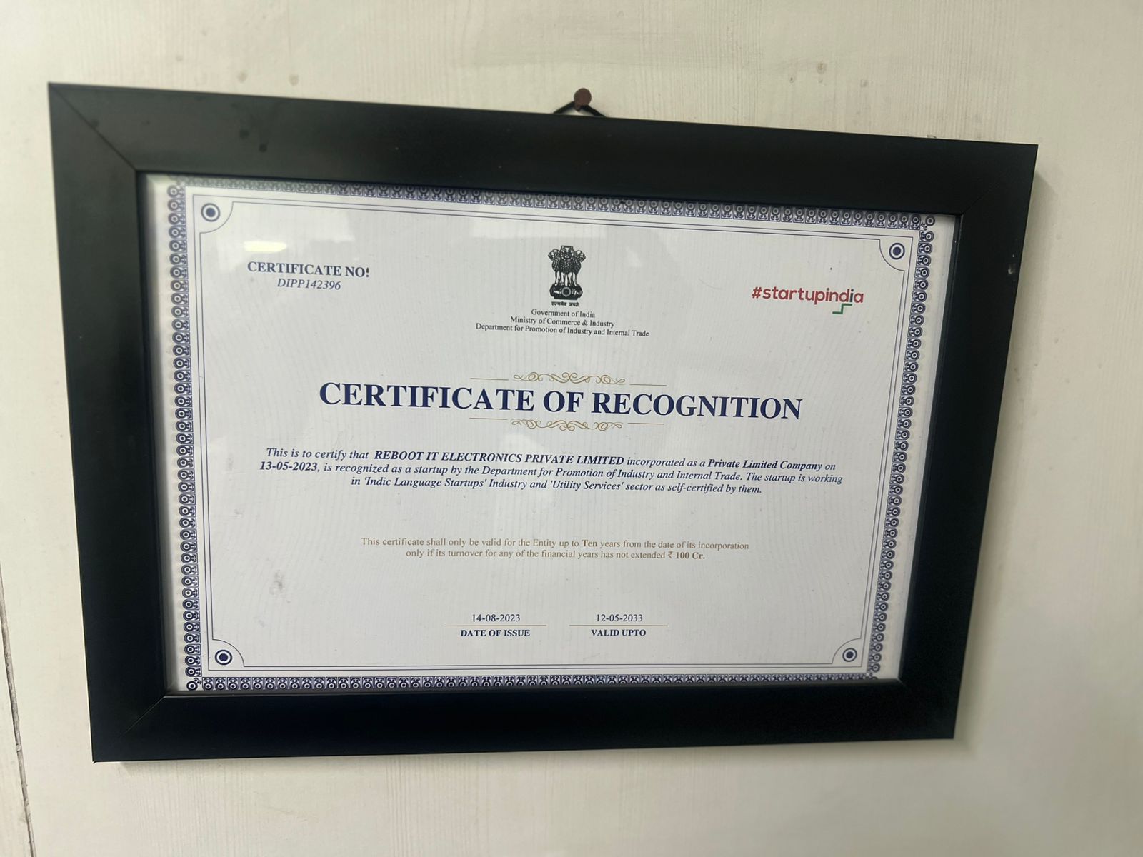 certificate