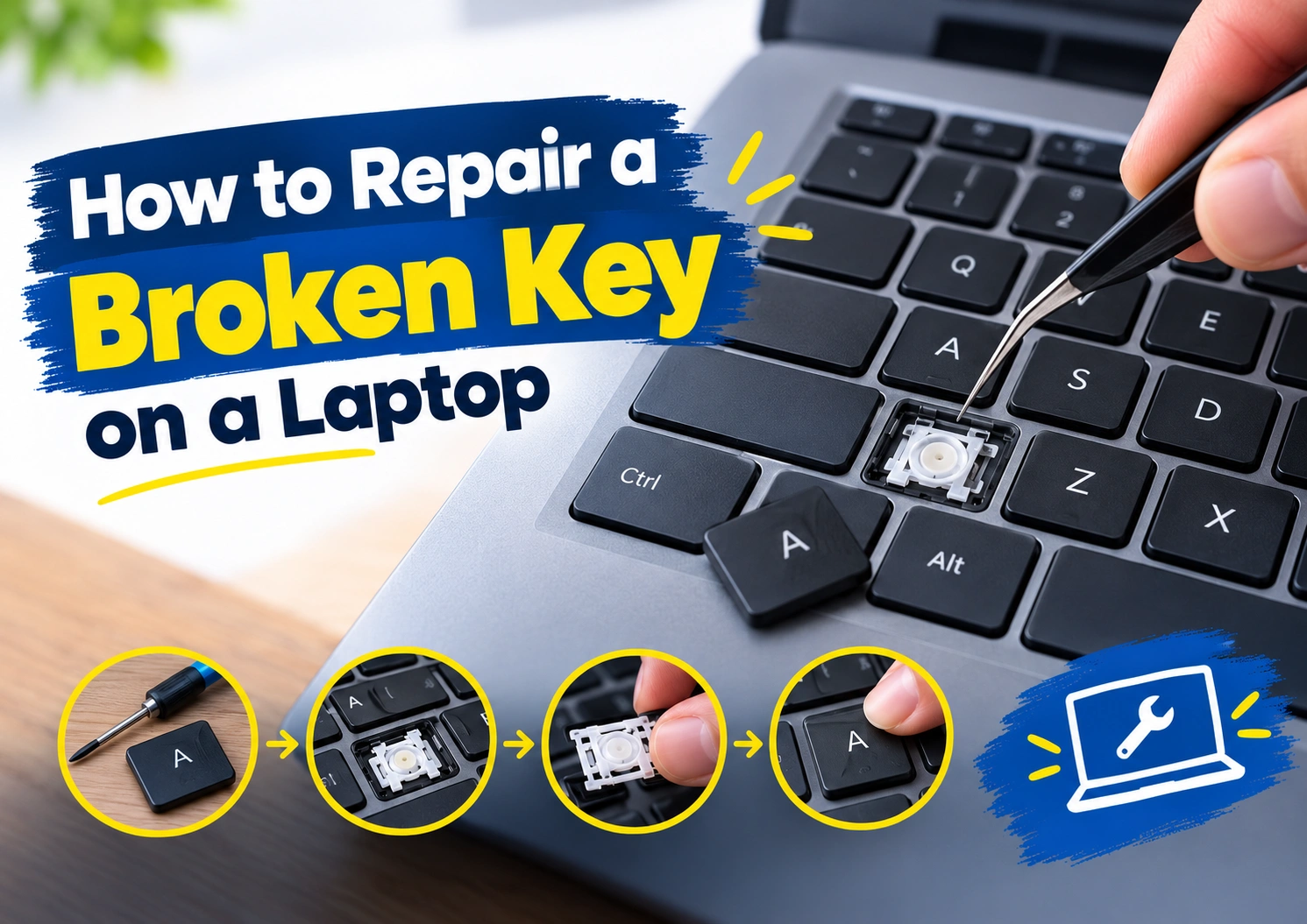 How To Repair a broken key on laptop